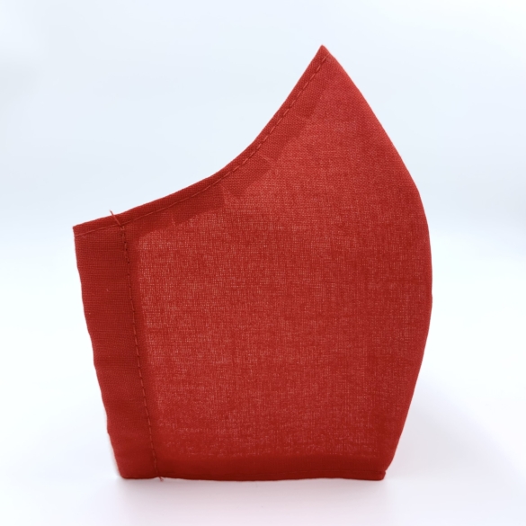 Egyszínű hímzett piros textilmaszk (Bethesda logós)